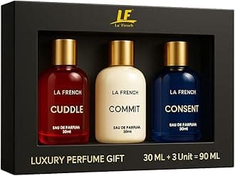 La French Perfume Gift Set for Women 3x30 ML Cuddle Commit & Consent Perfume Scent | Long Lasting EDP Fragrance Scent | Date night fragrance | Ideal Gift for Women
