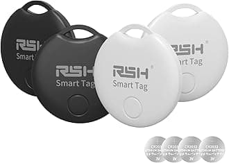 Air Tag 4 Pack Luggage Tracker Bluetooth Smart Tag Works with Apple Find My, Smart Key Finder Locator for Bags,Wallet Tracker,Tracking Tag Locator or Tracking for Keys(iOS only)