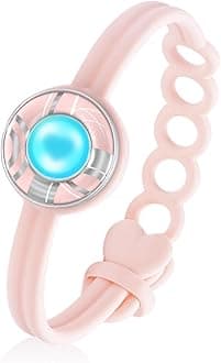 TOTWOO Single Touch Bracelets for Couples, Light up & Vibration for Love Couples | Long Distance Relationship Gifts for Girlfriend, Mother-Daughter, Sisters Bluetooth APP Set Up Pairing Jewelry