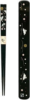 Ryu Mei 058016 Rabbit Japanese Chopstick Box and Set, Black