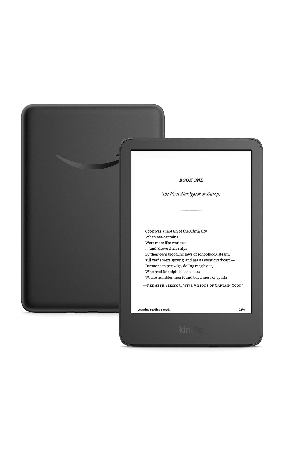 Kindle 16 GB (newest model) - Lightest and most compact Kindle, now with faster page turns, and higher contrast ratio, for an enhanced reading experience - Black
