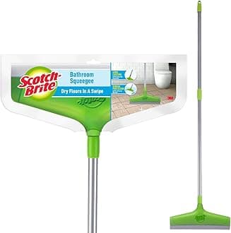 Scotch-Brite long Wiper with height adjustable handle, Superior TPE blade (Blade length: 30 cm), Streak free clean, lightweight, Indoor and Outdoor cleaning, mopping