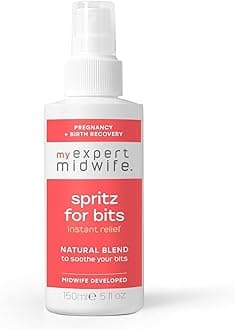 My Expert Midwife Spritz for Bits, 150ml Pregnancy & Postpartum Relief Spray to Ease Perineal Discomfort, Hospital Bag Maternity Essential, Natural Formula for Soothing Care Before & After Birth