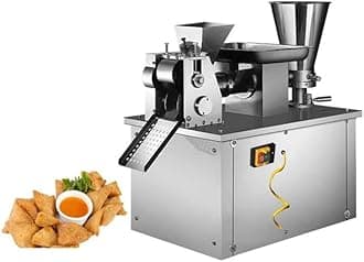 TX Automatic Dumpling Maker Machine 4800pcs/h Stainless Steel Samosa Maker Machine for Pierogi/Ravioli/Empanada/Momo/Spring Rolls with 1 Mold (220V/50HZ, Samosa Maker)