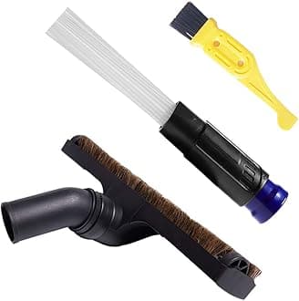 ANBOO 32mm 1 1/4 inches Vacuum Hardwood Floor Brush,Dust Dirt Attachment Interface Tool, Small Suction Brush Tubes Flexible Access to Anywhere, Strong Suction for Corners, Pets, Drawers