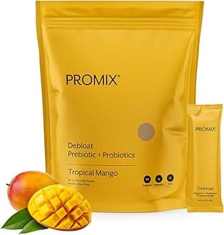 ProMix Nutrition Debloat Prebiotics and Probiotics Immune Support Supplement for Digestion, Cortisol Health, Gut Cleanse - Mango - 30 Servings (Pack of 30)