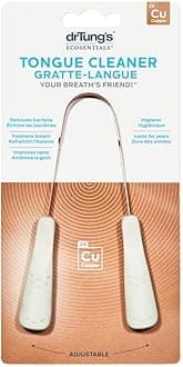 DrTung’s Tongue Cleaner, Copper Tongue Scraper, Tongue Cleaner for Adults, Kids, Easy to Use Comfort Grip Handle, 6 Pack