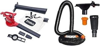 Toro 250 mph Electric Blower Vac Bundle with Worx Universal Leaf Collection System