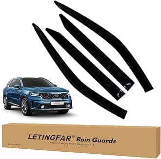 Window Visors Rain Guards for Kia Sorento 2021 2022 2023 2024 Accessories, Wind Deflectors Vent Shades for Kia Sorento