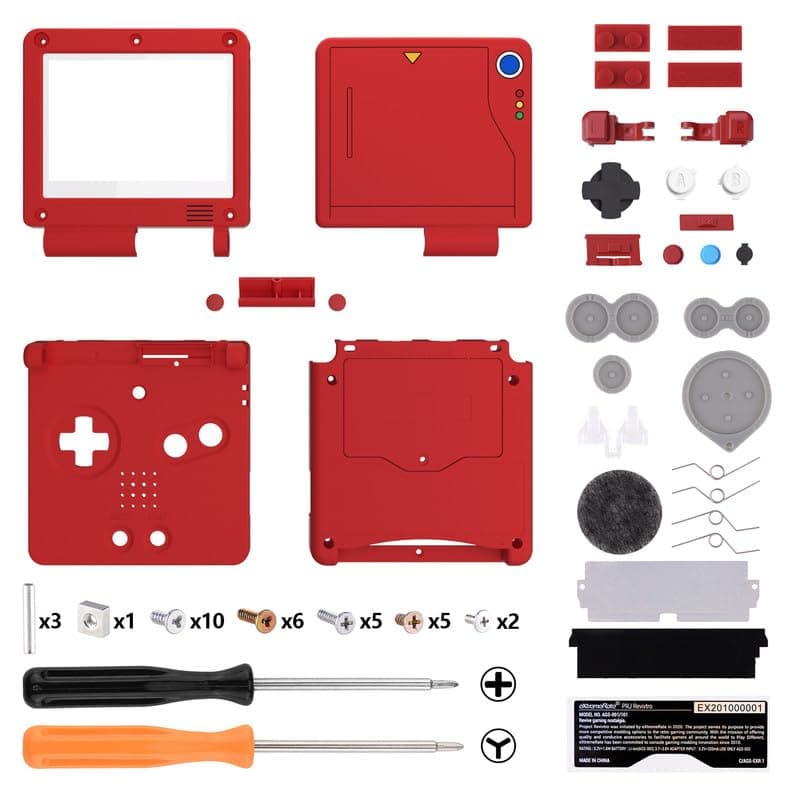 eXtremeRate IPS Ready Upgraded Monster Index Console Style Custom Replacement Housing Shell for Gameboy Advance SP GBA SP – Compatible with Both IPS & Standard LCD – Console & Screen NOT Included