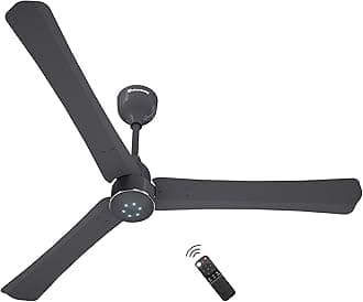 atomberg Renesa Halo Smart Alexa Enabled 1200mm BLDC Ceiling Fan with Remote | BEE 5 star | High Air Delivery | Low noise | LED Speed Indicator | Sleek Design | | 3 Year Warranty| Pebble Grey