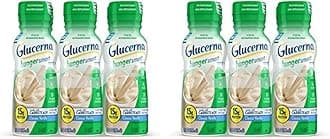 Glucerna Hunger Smart Shake, Diabetic Drink, Blood Sugar Management, 15g Protein, 180 Calories, Classic Vanilla, 10-fl-oz Bottle, 6-Count (Pack of 2)