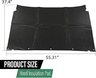 LQI Hood Insulation Pad 1/2" with Clips Compatible with Chevy Caprice Impala 1991-1996 Black
