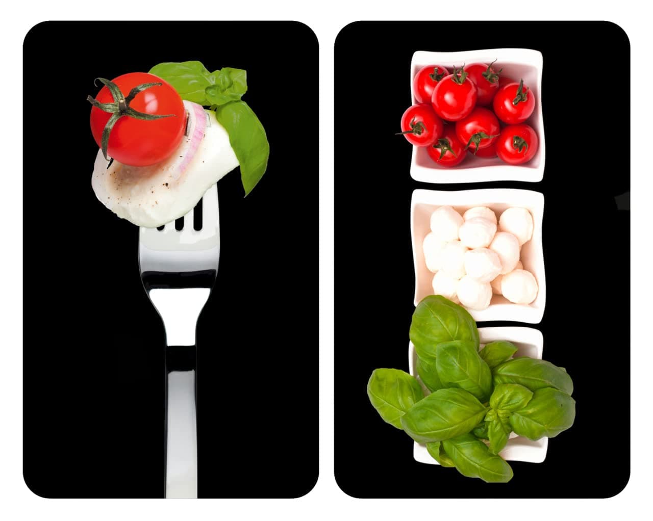 2-Piece Universal Caprese Glass Covers, Multicolor