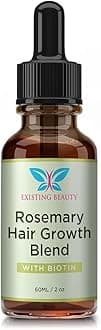 Rosemary Oil for Hair Growth - Biotin & Natural Blend by Existing Beauty - Stimulates Scalp, Nourishes Roots, Promotes Thicker, Fuller Hair for Women & Men - 2.02 fl oz by Existing Beauty