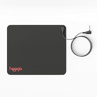 hooga Grounding Mat, Grounded Mouse Pad 15 Foot Grounding Cord Included. Grounded Therapy for EMF ESD Protection, Vegan Leather. May Improve Sleep, Inflammation, Energy, Balance. 13" x 11"