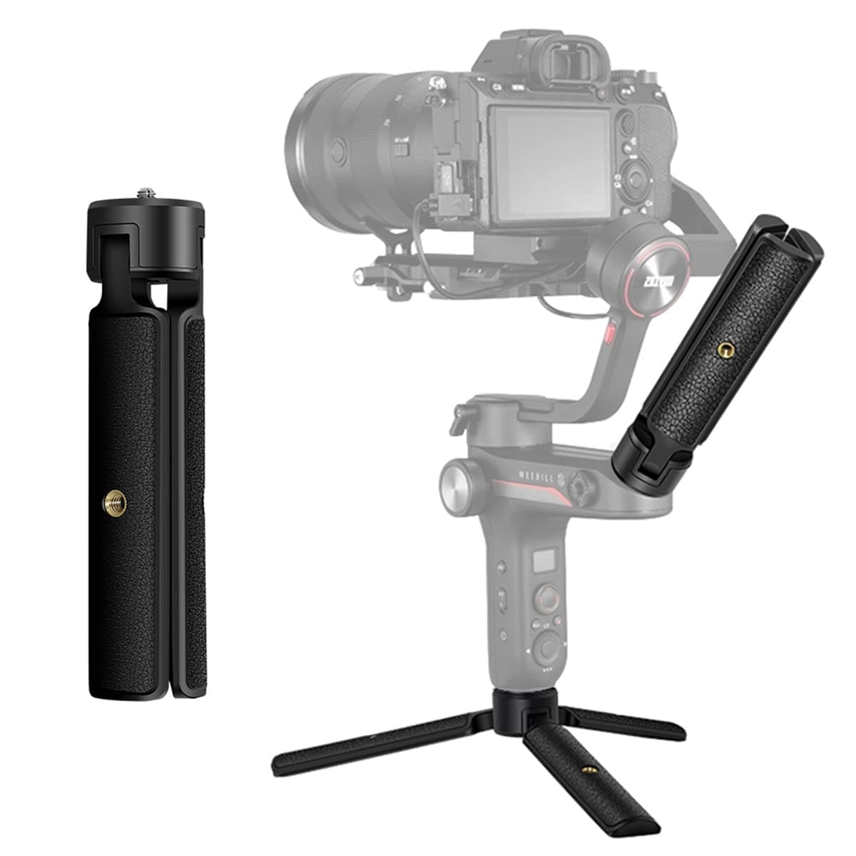 Extended Handle Grip/Tripod 2 in 1 for Gimbal Stabilizer, Tabletop Tripod Stand and Handle Grip for DJI Ronin-S, Zhiyun WEEBILLs, Zhiyun Crane, Desktop Tabletop Stand for DSLR Cameras