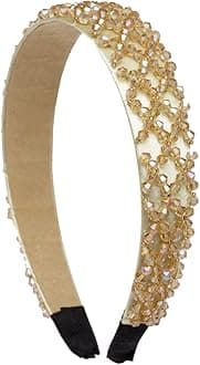 Crystal Beaded Plastic Fancy Party Wedding Hairband For Girls