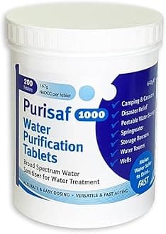 Purisaf Water Purification Tablets 200 per tub
