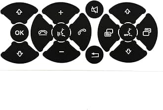 Steering Wheel Button Stickers Repair Kit Decals Compatible with Benz 2008-2014, A B C E G CLS SL GLK Class, 2 Set, Style-2
