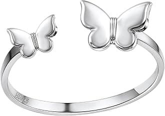 925 Silver Solitaire Rings for Women | Adjustable Contemporary Style | 92.5 Sterling Silver & Diamond Like Brilliance Sparkling Zirconia | Lovely Gift