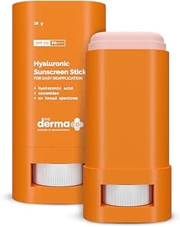 Hyaluronic Acid Sunscreen Stick Spf 60 Pa++++ With Hyaluronic Acid to Retain Moisture, Smooth Skin & Ceramide to Helps Hydrate The Skin | Hands-Free Application | For All Skin Types, 20g