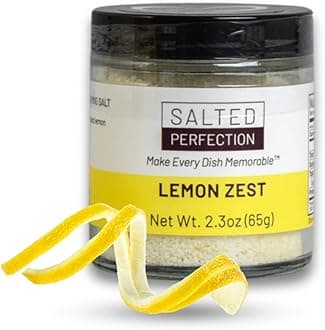 - Lemon Zest Finishing Salt Flakes - Fine Salt Flakes - Natural Coarse Rimming Sea Salt - 2.5 Ounce