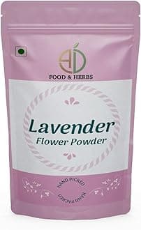 A D Food & Herbs Organic Lavender Flower Powder Aromatic Edible for Homemade Lattes, Tea Blends, Bath Salts, Gifts, Crafts (100 Gms)