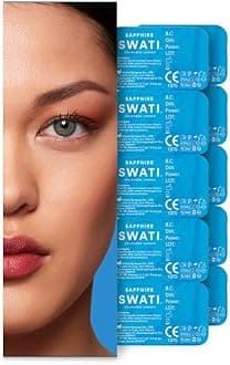 SWATI Cosmetics Sandstone Zero Power Colored Contact Lenses | Colored Lenses Without Power | Brown Lens For Eyes | Eye Lenses For Women | Eye Lens For Men | 5 Pairs | 1 Day Use