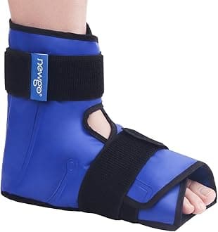 NEWGO Ice Pack Foot Ankle Ice Pack Wrap for Plantar Fasciitis, Foot Surgery Recovery, Hot Cold Therapy Ice Boot Foot for Bunions, Ankle Injury, Swelling, Burning Feet - Blue