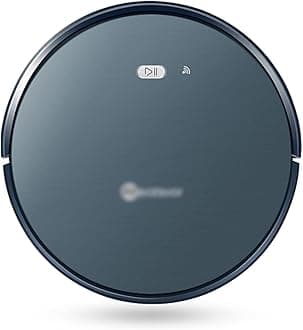 Robot Vacuum Cleaner,Robot Vacuum Cleaner Smart Mapping,App & Voice Control,Dry sweepWet Mopping3in1 Pet Hair Home Auto Charge Vacuum (Color : Blue, Size : EU)