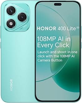 HONOR 400 Lite Unlocked 5G Android AI Smartphone, AI Camera Button,108MP Camera,8GB+256GB Storage,Water Resistance,Marrs Green (International Version)