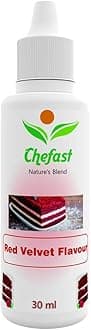 Chefast Red Velvet Flavour Baking Essence for Cake, Ice-Cream, Chocolates, Milkshakes- 30ML ( Use 2-3 Drops Essence for 250 Grm Cake) This is Flavour only Not a Color