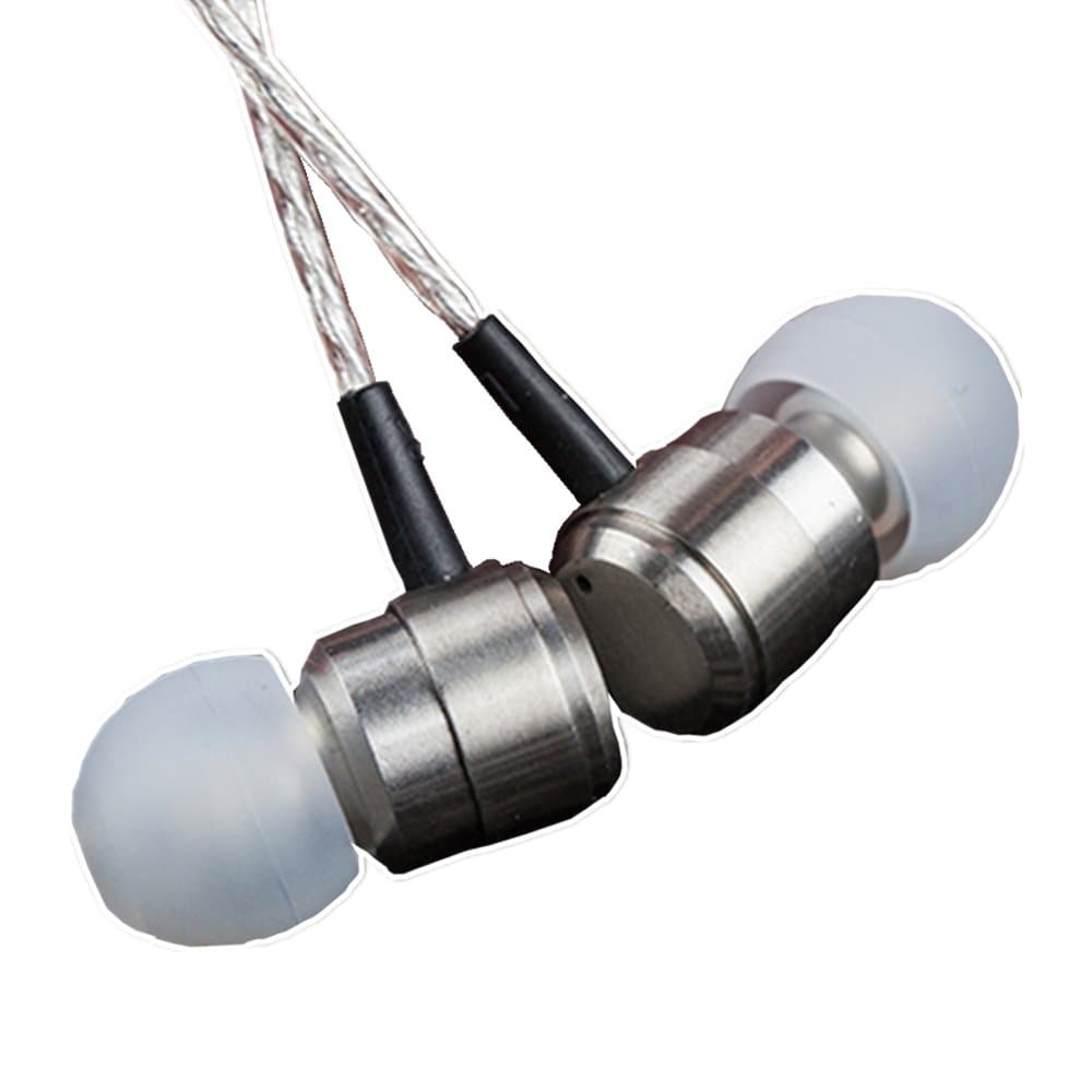 Easy DQSM SK DIY Go Pro K3003 Ring Iron Three Unit Earphones Fever Hifi Balanced Armature and Dynamic Headphone Headset (Silver Cable No Microphone)