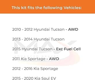 MAX Advanced Brakes - Front Brake Kit For 2010-2015 Hyundai Tucson, 2011-2016 Kia Sportage| Carbon Ceramic Brake and Rotor Kit| OE Replacement Brake Rotors