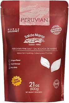 Peruvian Pink | Sal de Maras | Hand-Harvested Fine Grain Pink Salt - Unique Flavor| Fine Salt Pouch 21 oz. (600g)