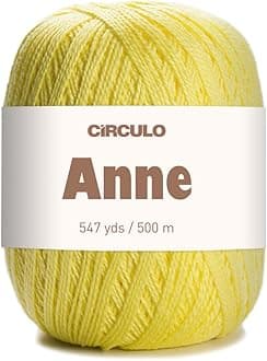 Anne Yarn by Círculo – 100% Mercerized Brazilian Virgin Cotton (Pack of 1 Ball) – 547 yds 5.19 oz – Fingering (1236)