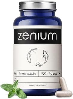 - Zenium Stress Relief Supplement Supports Mood & Mental Focus - Feel Calm and Relaxed - Eases Tension & Nervousness - Ashwagandha, Magnesium & L-Theanine - Great for Gift Items - 60 Capsules