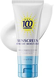 SPF 100 Sunscreen - Factor 100 Sun Cream- UVB/UVA Protetion Face Sunscreen- Spf Facial Moisturiser anti Wrinkle Prevent Sunburn&Taning - Face Cream With Spf Containing Probiotics To Protect - 60G