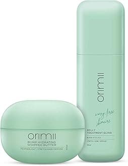 Orimii Happy Belly Stretch Marks Removal & Defence Regime For New & Expecting Mothers | Bump Body Butter & Belly Oil Combo For Hydration & Moisturization | Essential Combo For New Moms