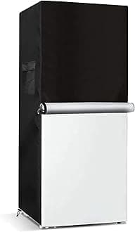 Bitubi Upright Freezers Cover,Outdoor Refrigerator Cover,– Waterproof, Dustproof, Sun-Proof, 33" W x 33" D x 67" H. Suitable for most 14.1-17 Cubic Compact Mini Freezer on market (Black)