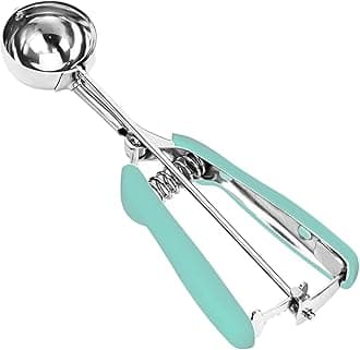 Ice Cream Scoop, 18/8 Stainless Steel Cookie Scoop, Cookie Scoops for Baking, 2.5Tbsp/42ml/1.4 oz Cookie Dough Scoop, Ice Cream Scooper with Trigger Release, Cookie Scooper for Baking(Mint Green)