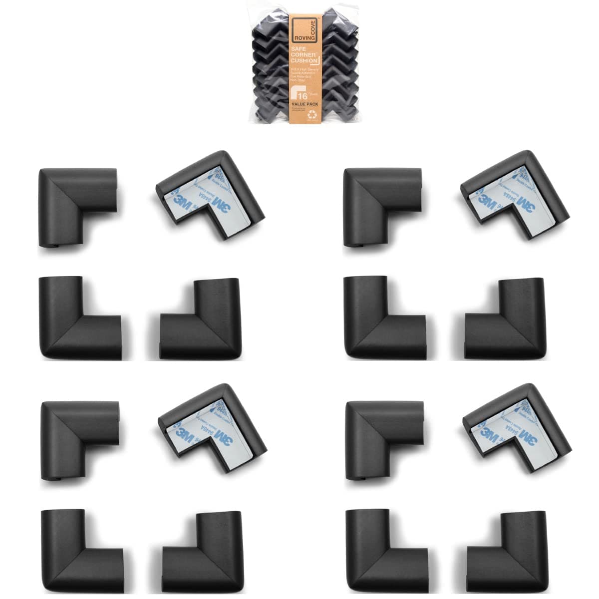 Roving Cove HeftyFit Corner Guards - 16 Large Corners