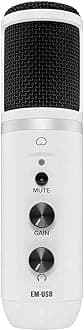 Mackie EM-Series, Limited Edition White USB Condenser Microphone (EM-USB-LTD)