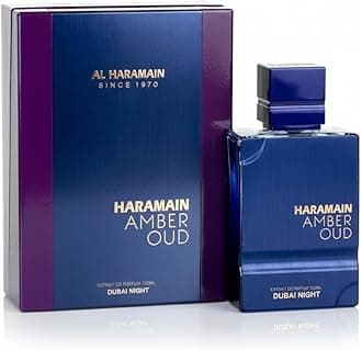 Al Haramain Amber Oud Dubai Night Extrait de Parfum 100ml – Luxury Unisex Arabian Fragrance with Bergamot, Saffron, Amber & Musk – Long Lasting Intense Oud Perfume for Men & Women (100ml, Amber)