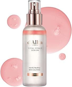 d'Alba Italian White Truffle Vital Spray Serum, vitializing glowy hydrating soothing serum face mist spray, SOS solution for red and sensitive skin serum, Korean skincare