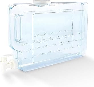 Arrow Home Products Slimline Drink Dispenser for Fridge, 1.25 Gallons - Plastic Beverage Dispenser with Spigot for Easy Dispensing - USA Made, BPA Free Plastic - Convenient Handle, Easy-Pour Spout