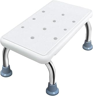 Aliseniors Step Stool with Non-Skid Platform, No Assembly Rubber Feet 1-Step Foot Stool, Sturdy Medical Stools for Kitchen , Toilet and high Bed, Holds up to 330 lbs