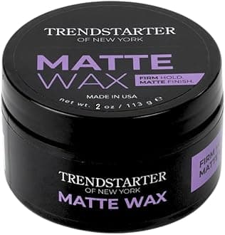 TRENDSTARTER - Men's Firm Hold Travel-Size Pomade (2oz) - Matte Finish, Water-Based, Flake-Free Styling Wax for All Hair Types