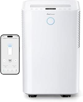 Pro Breeze® 20L/Day Smart Compressor Dehumidifier with 4L Water Tank, Laundry Drying & Automatic Humidity Sensor - Mould Remover with 24-Hour Timer and Sleep Mode for Damp, Mould and Condensation